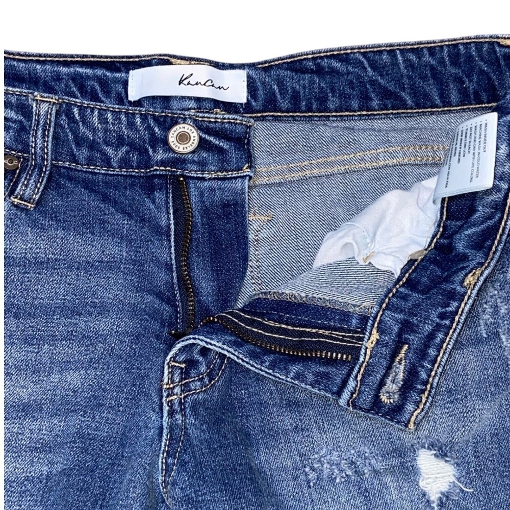Kancan Estilo‎ Distressed Ankle Skinny Jeans Ripped Denim Blue Wash Size 7/27 - Picture 6 of 11